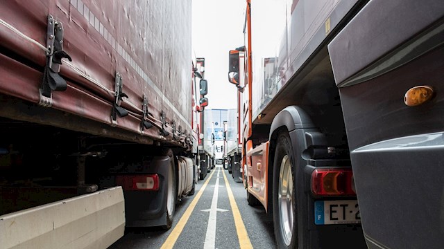 Lorries on RORO vessel